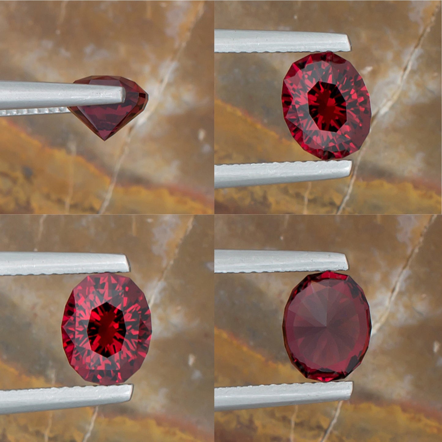 2.07ct Malaya Garnet Colored Gemstone Collage II 