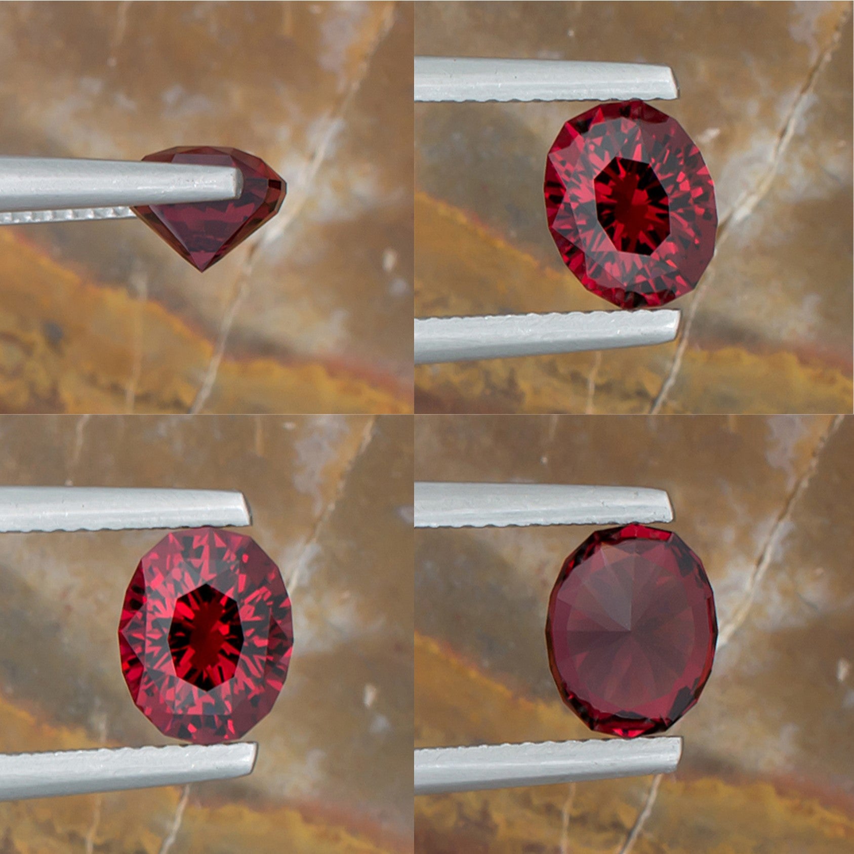 2.07ct Malaya Garnet Colored Gemstone Collage II 
