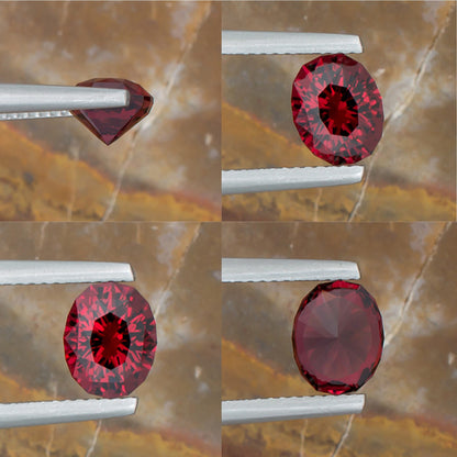 2.07ct Malaya Garnet Colored Gemstone Collage II 
