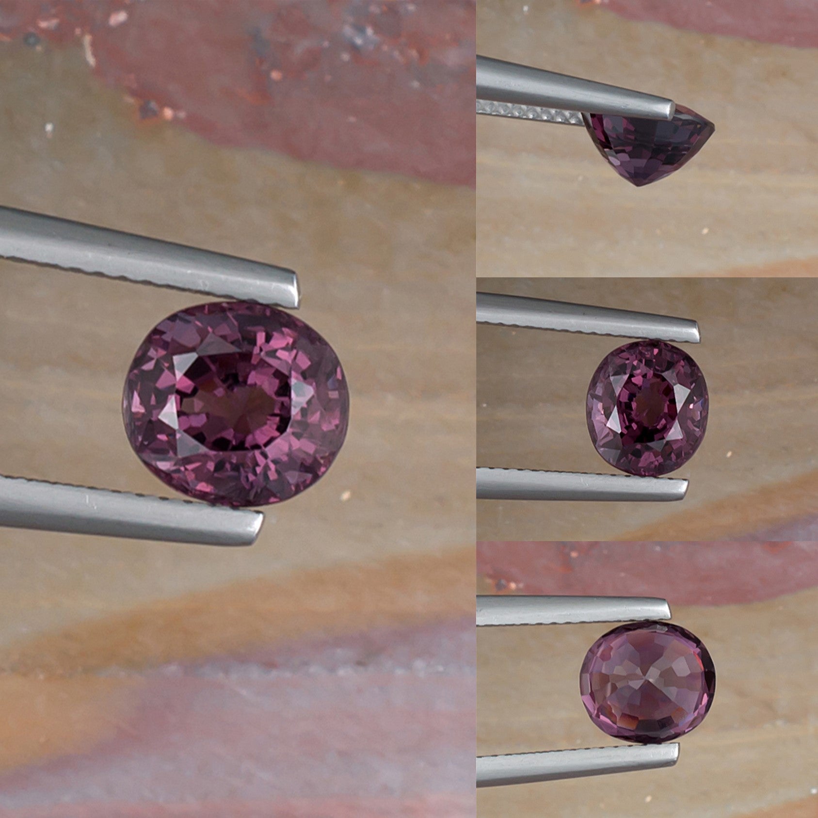 2.26ct Pink Spinel Colored Gemstone Collage I 
