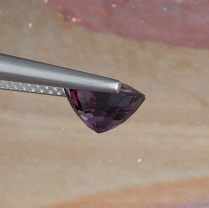 2.26ct Pink Spinel Colored Gemstone Side View Natural Background 
