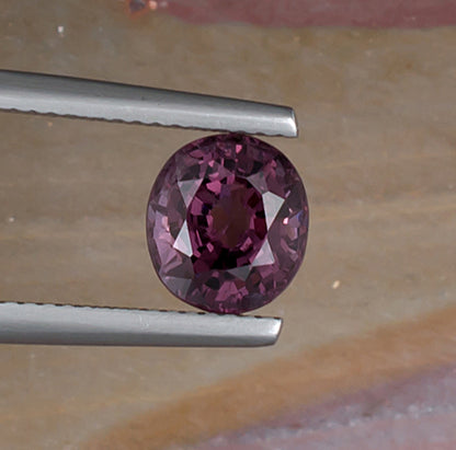 2.26ct Pink Spinel Colored Gemstone Top View Natural Background 
