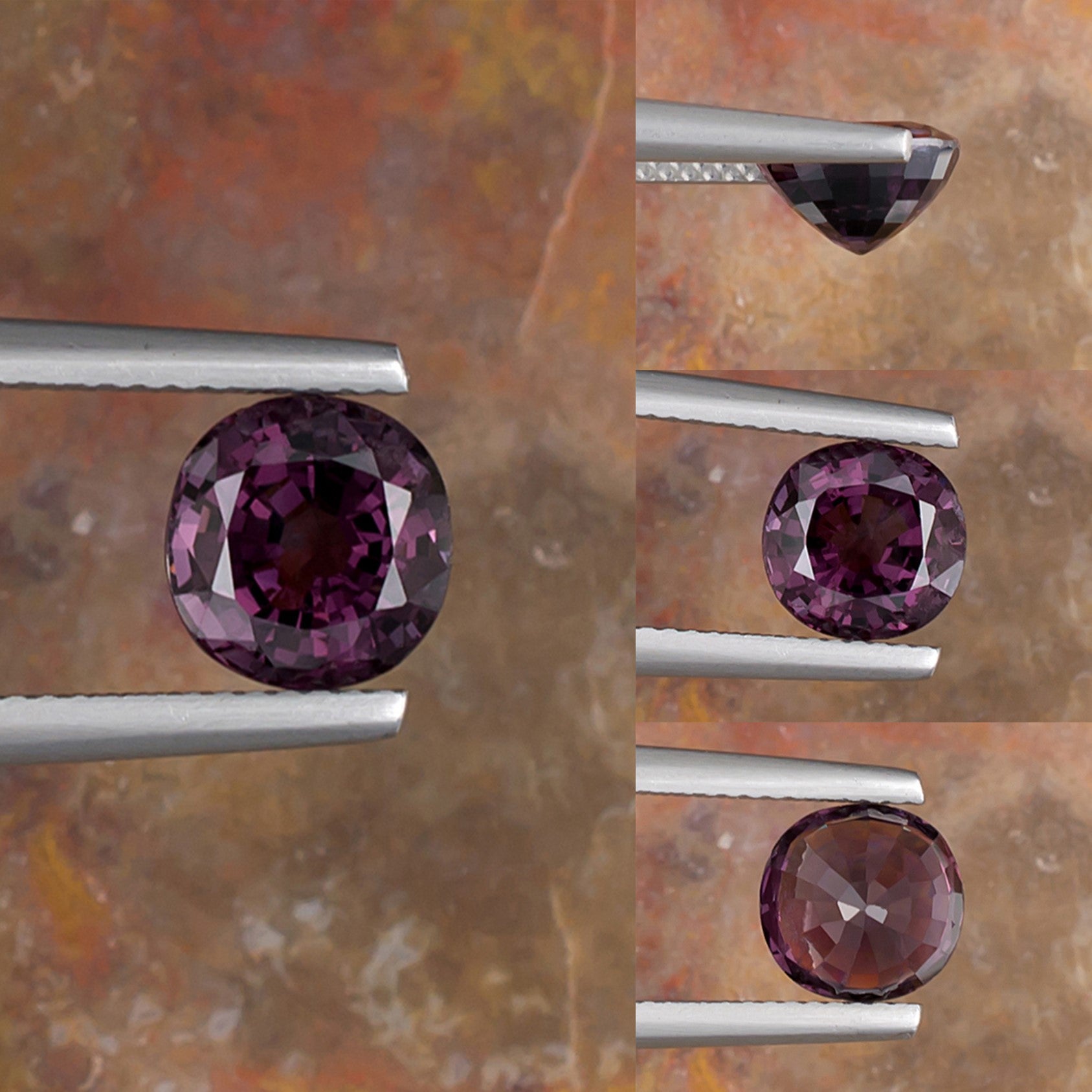 2.28ct Lavender Spinel Colored Gemstone Collage II
