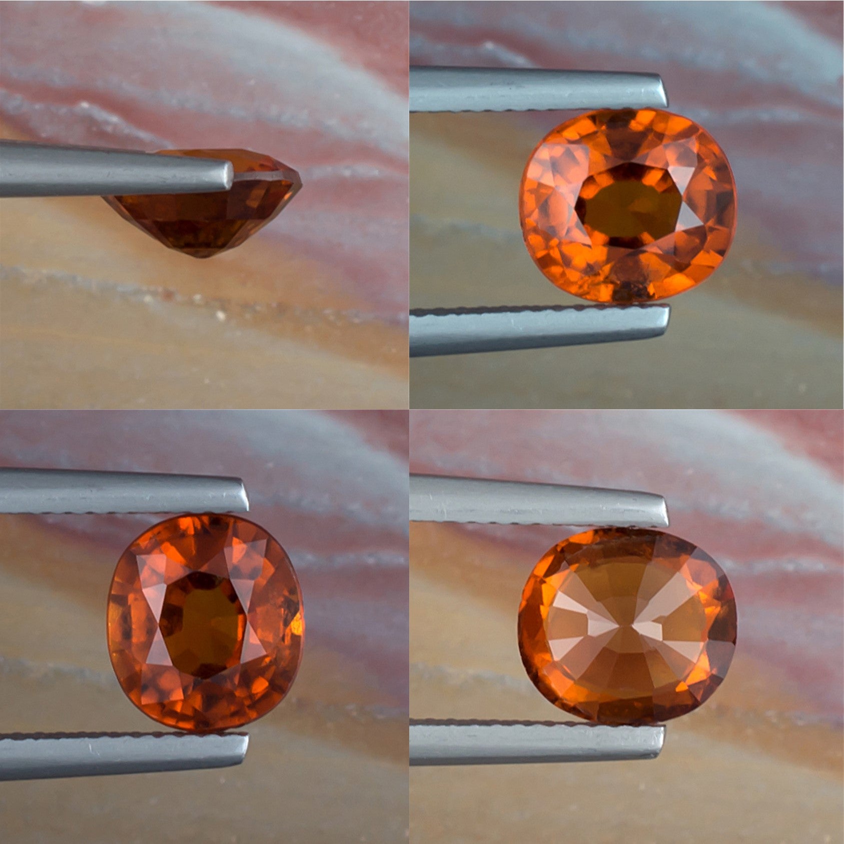 2.36ct Hessonite Garnet Colored Gemstone Collage II 
