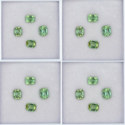 2.44ct Green Tourmaline Colored Gemstone Parcel Collage 
