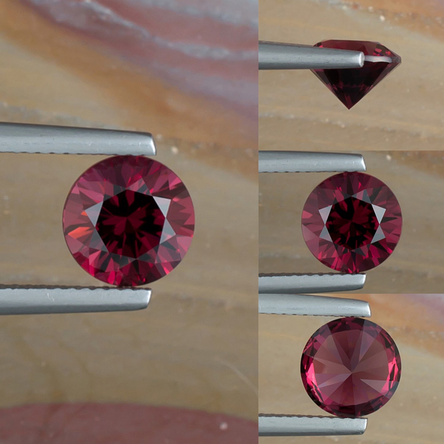 2.46ct Rhodolite Garnet Colored Gemstone Collage 
