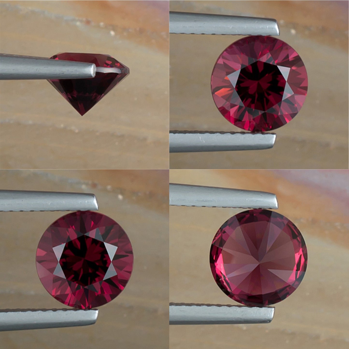 2.46ct Rhodolite Garnet Colored Gemstone Collage 
