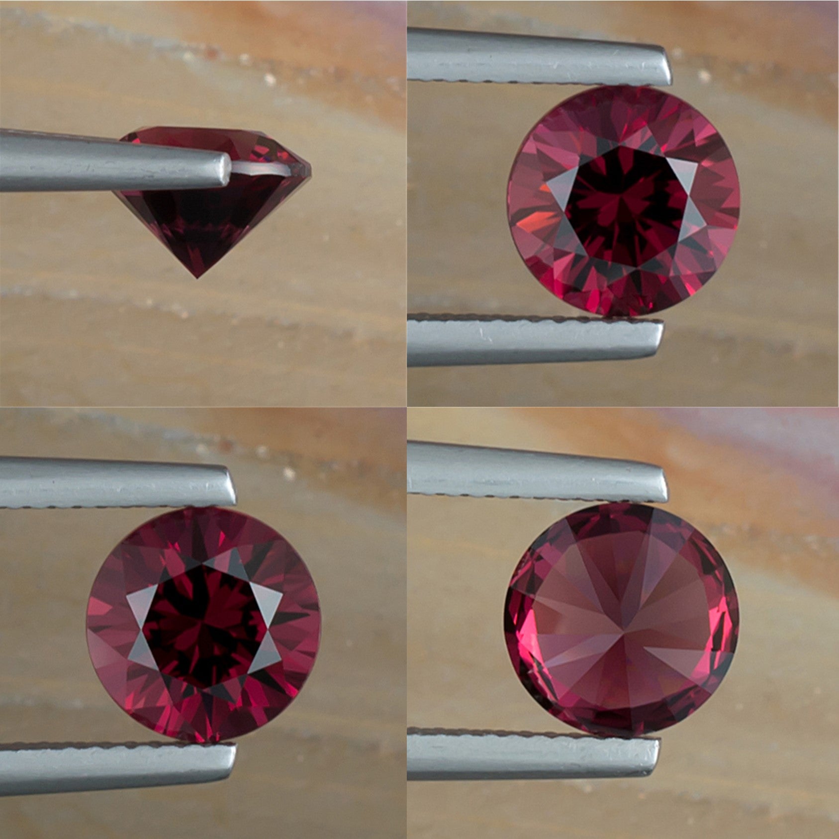 2.46ct Rhodolite Garnet Colored Gemstone Collage 
