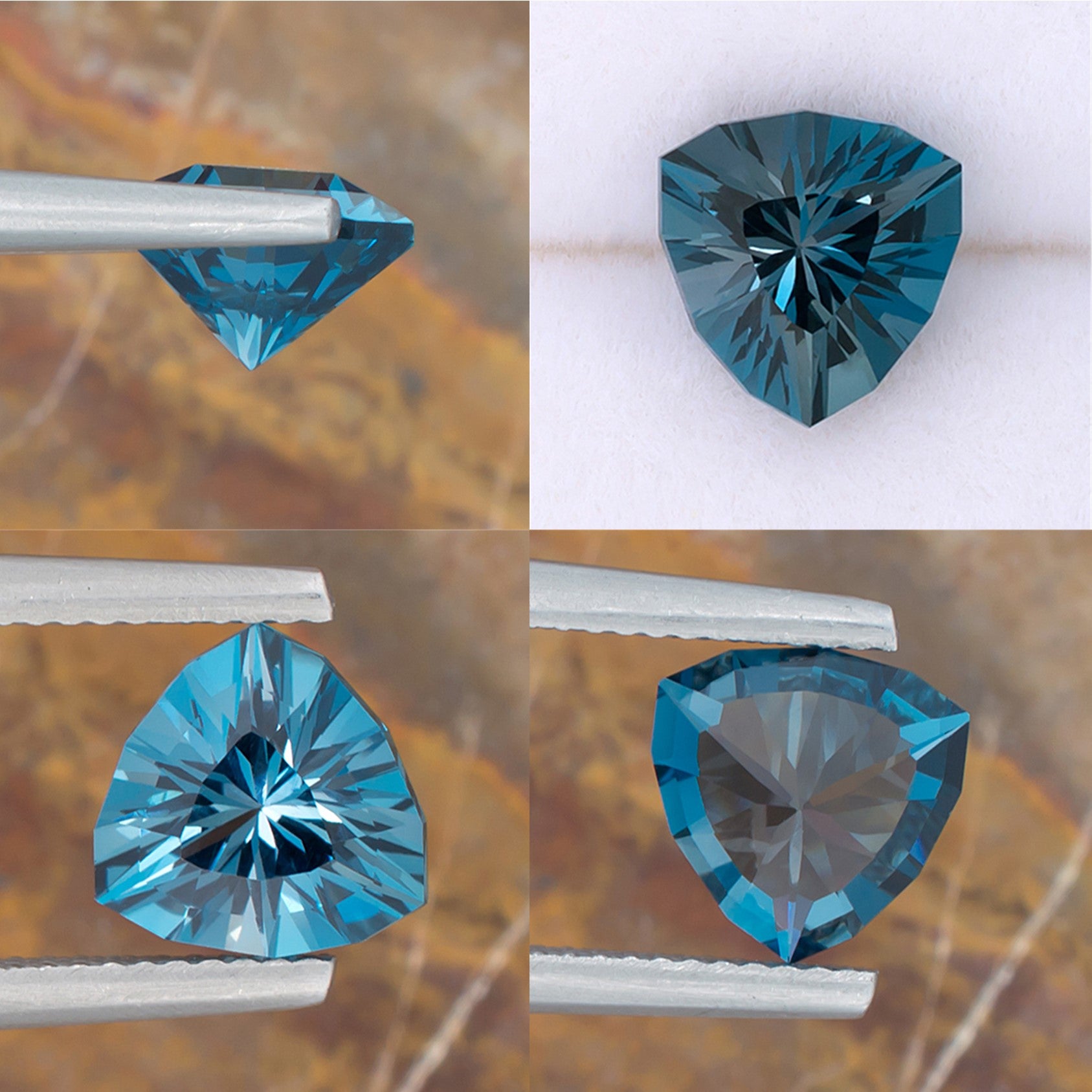 2.53ct Blue Topaz Colored Gemstone Collage I