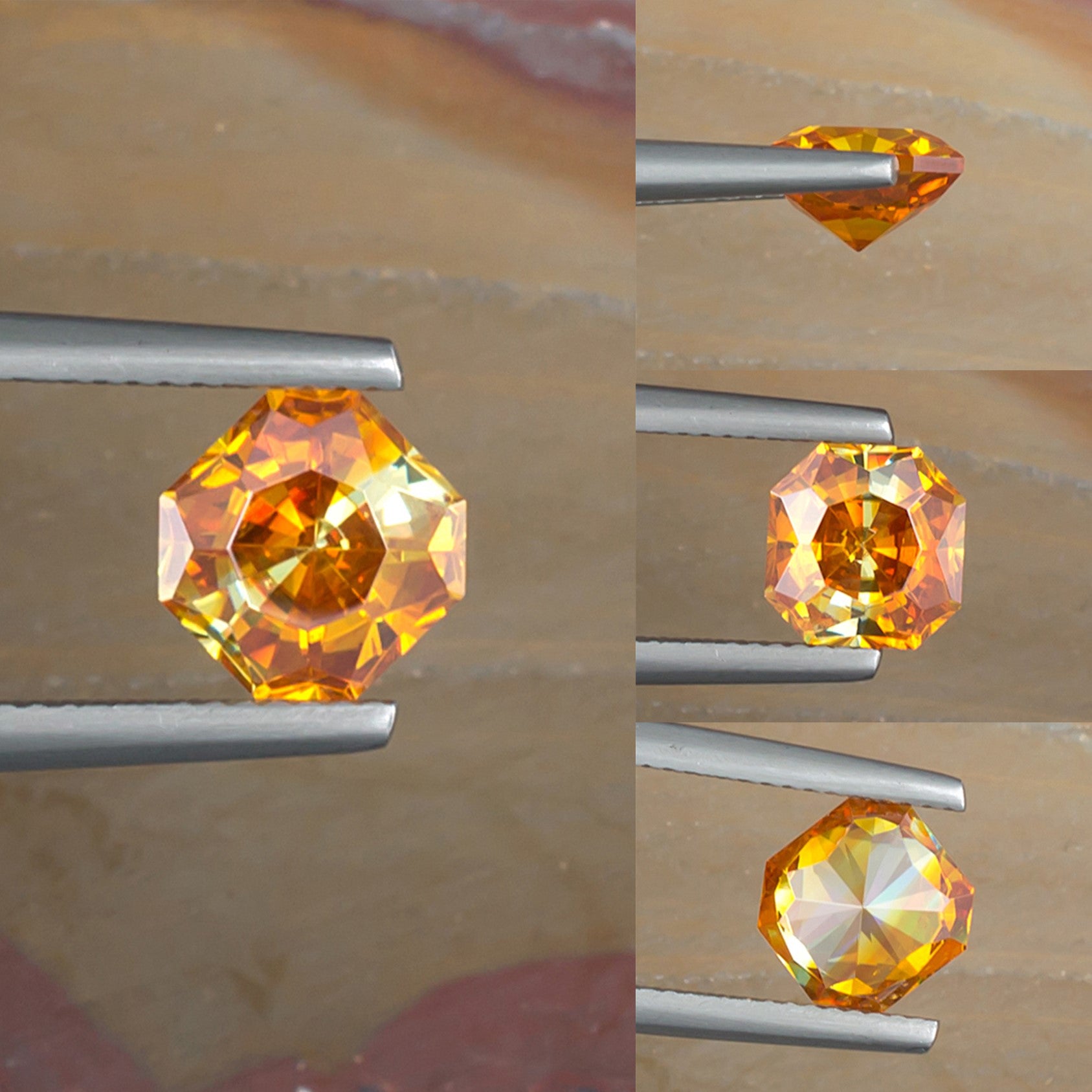 2.58ct Sphalerite Colored Gemstone Collage I
