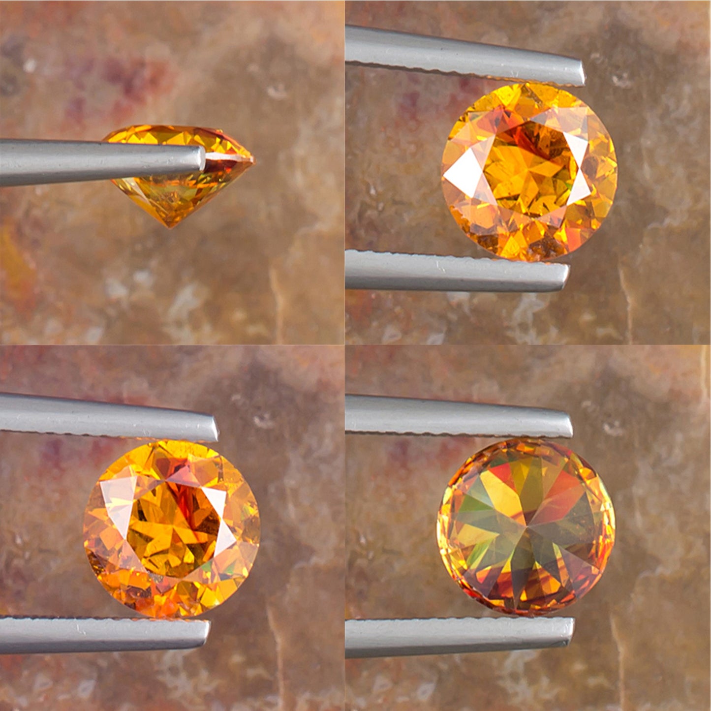 2.65ct Sphalerite Colored Gemstone Collage I 
