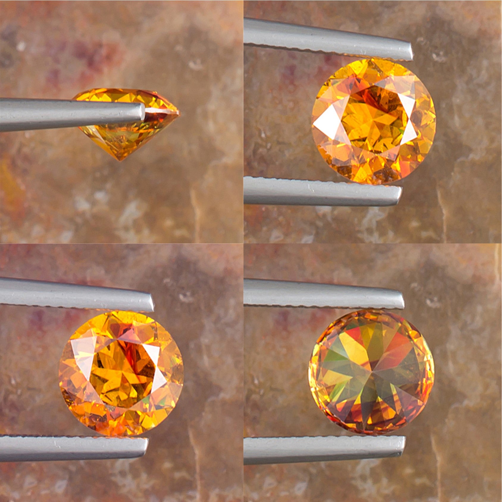 2.65ct Sphalerite Colored Gemstone Collage I 
