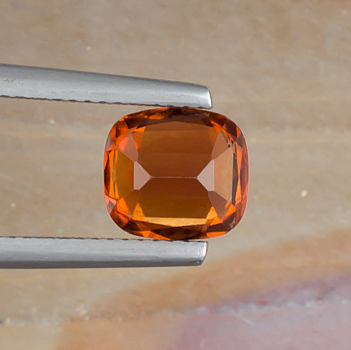 2.66ct Hessonite Garnet Colored Gemstone Bottom View Natural Gemstone 
