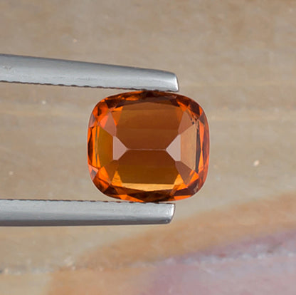 2.66ct Hessonite Garnet Colored Gemstone Bottom View Natural Gemstone 
