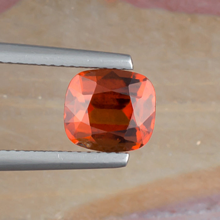 2.66ct Hessonite Garnet Colored Gemstone Top View Natural Gemstone 
