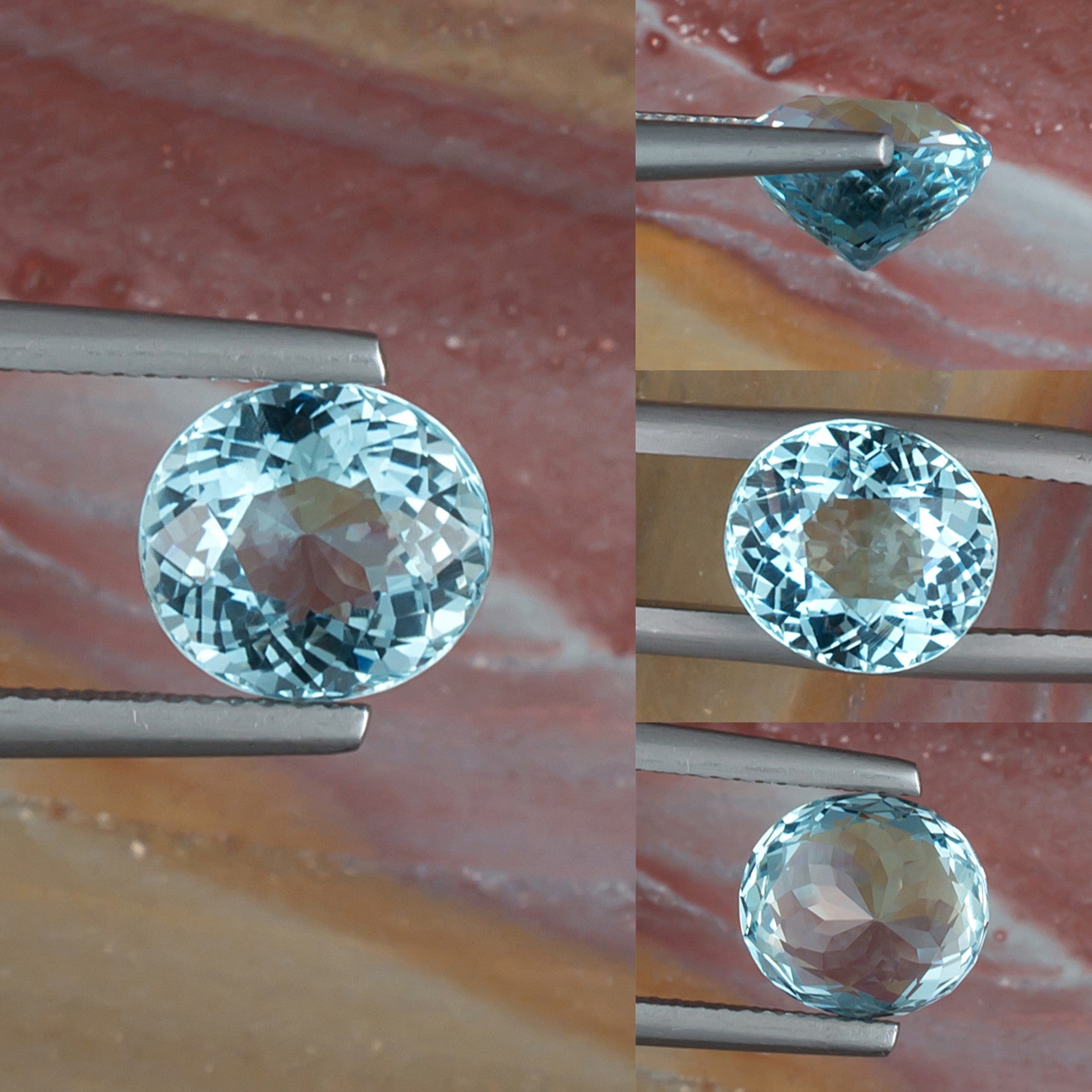 2.93ct Aquamarine Natural Gemstone Collage I
