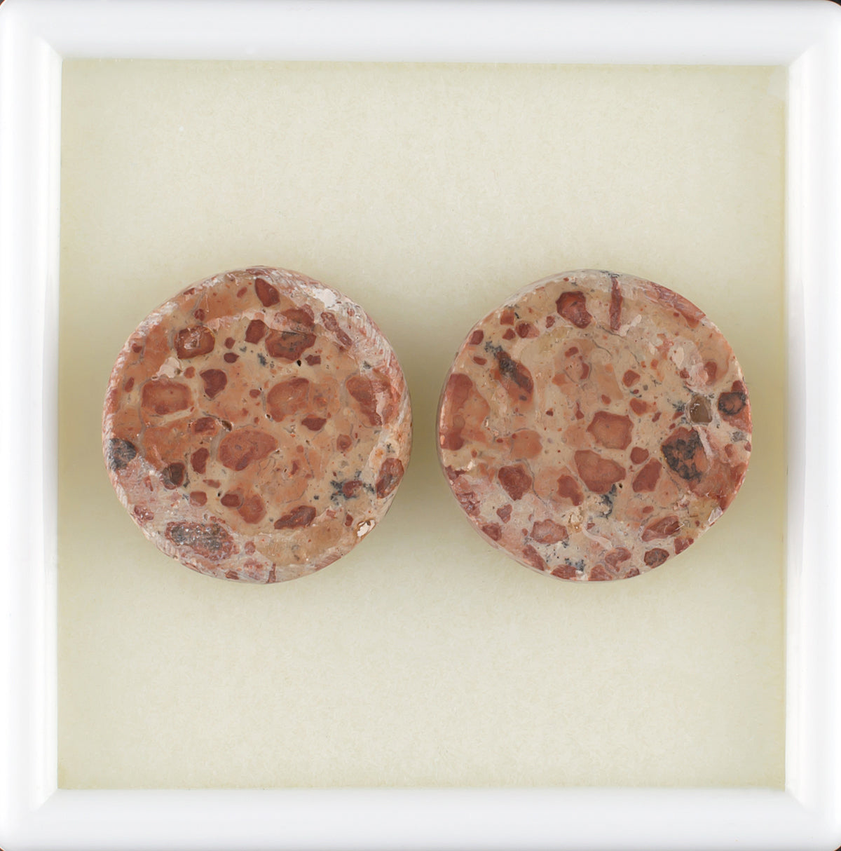 20.21twt Asteroid Jasper Colored Gemstone Bottom View White Background 
