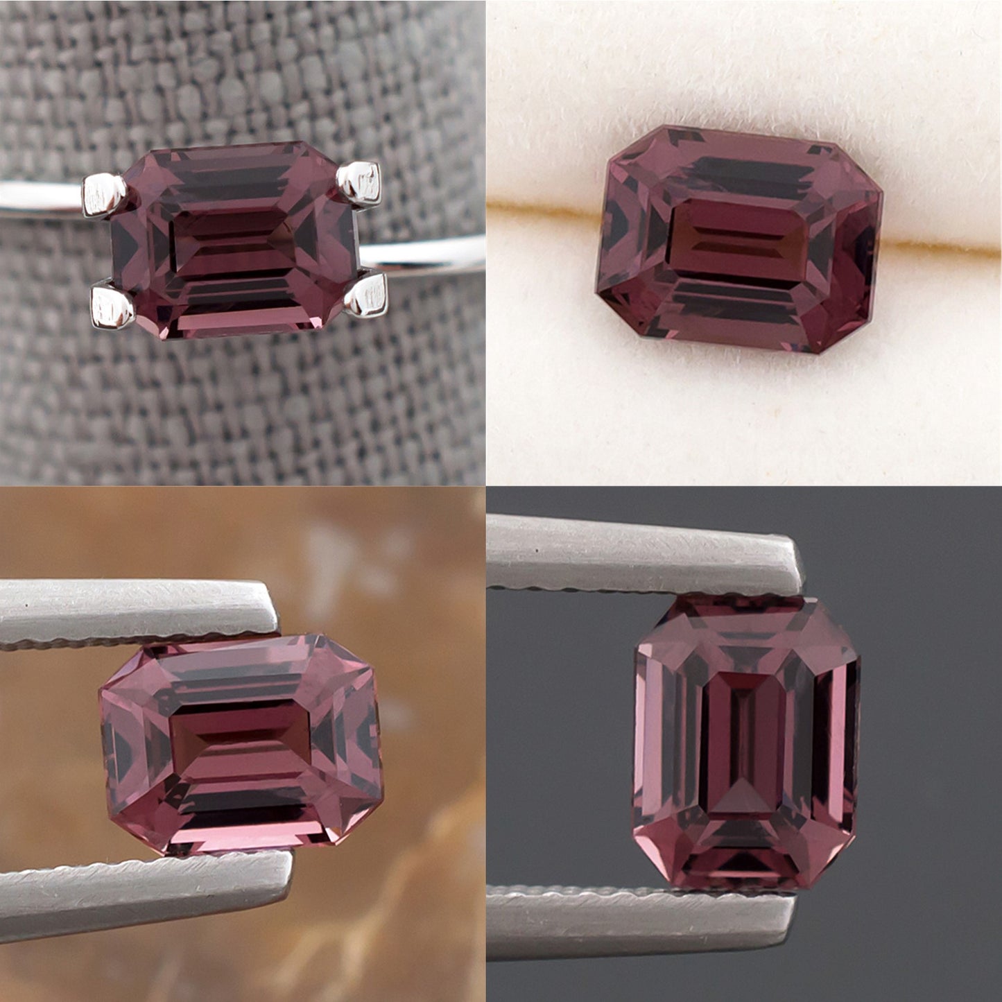 Spinelle violet rougeâtre de 1,37 ct