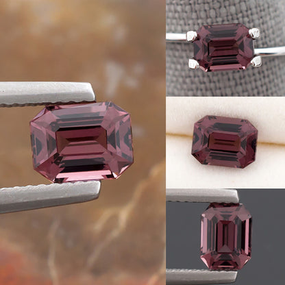 Spinelle violet rougeâtre de 1,37 ct