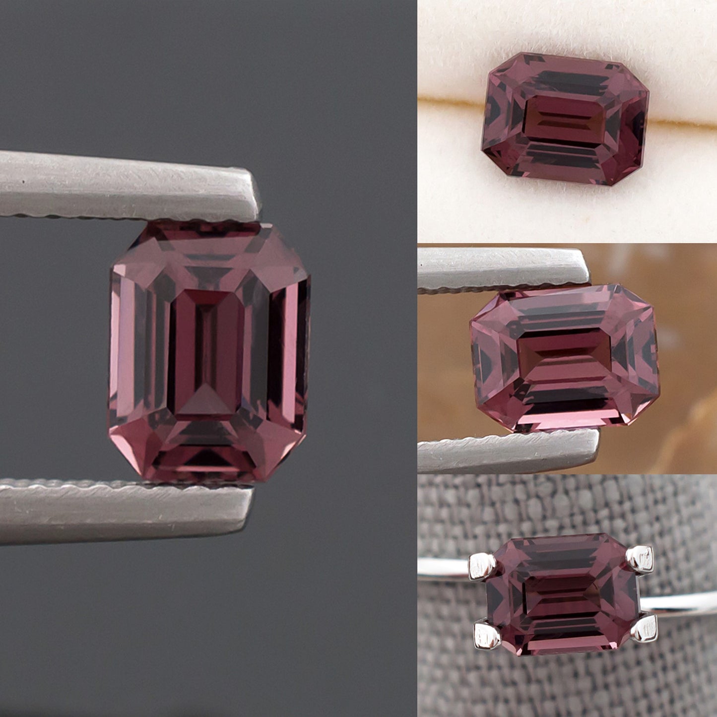 1,37 ct rotvioletter Spinell