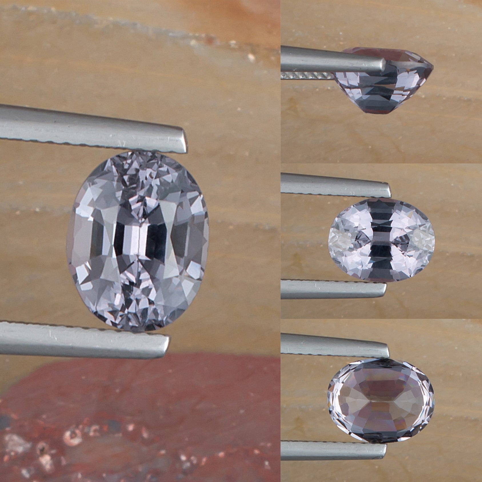 3.05ct Blue Spinel Colored Gemstone Collage I
