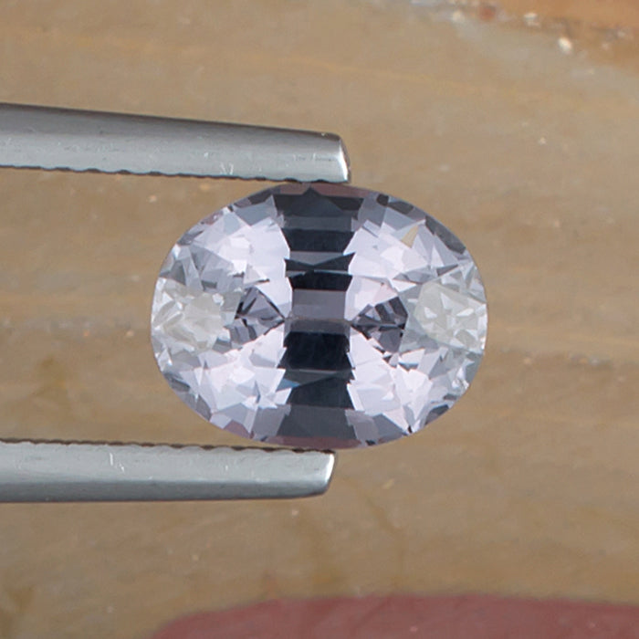 3.05ct Blue Spinel Colored Gemstone Top View Natural Background 
