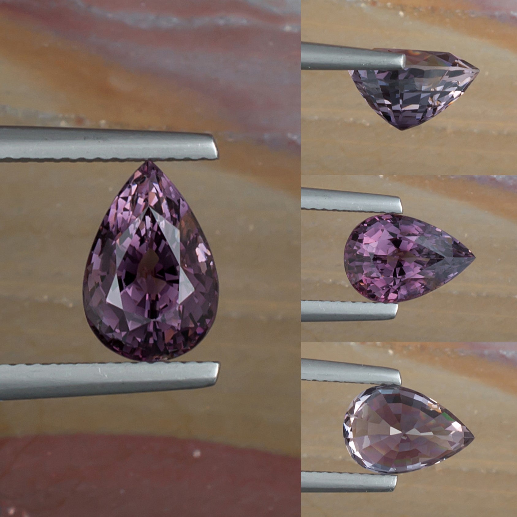3.19ct Purple Spinel Colored Gemstone Collage I 
