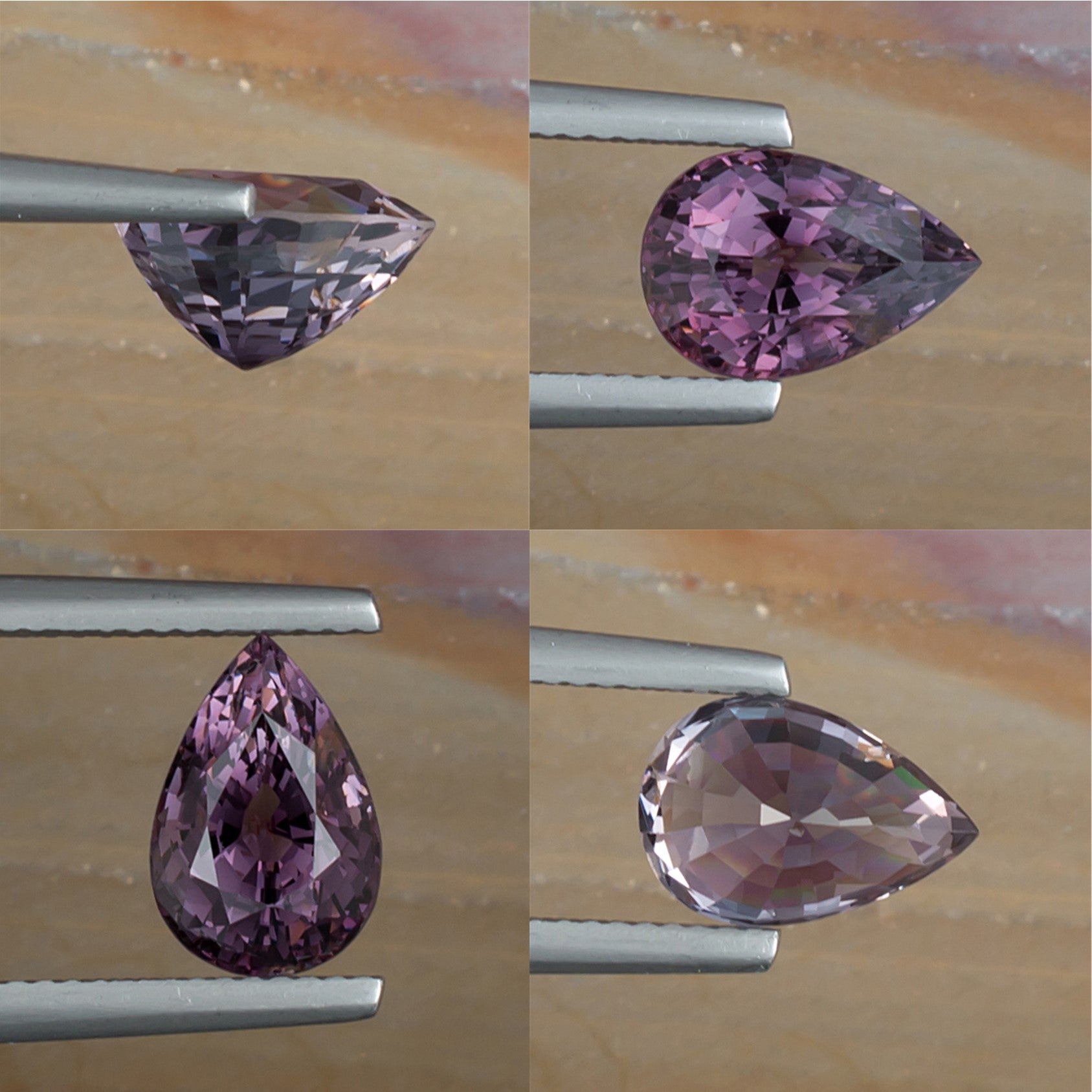 3.19ct Purple Spinel Colored Gemstone Collage II
