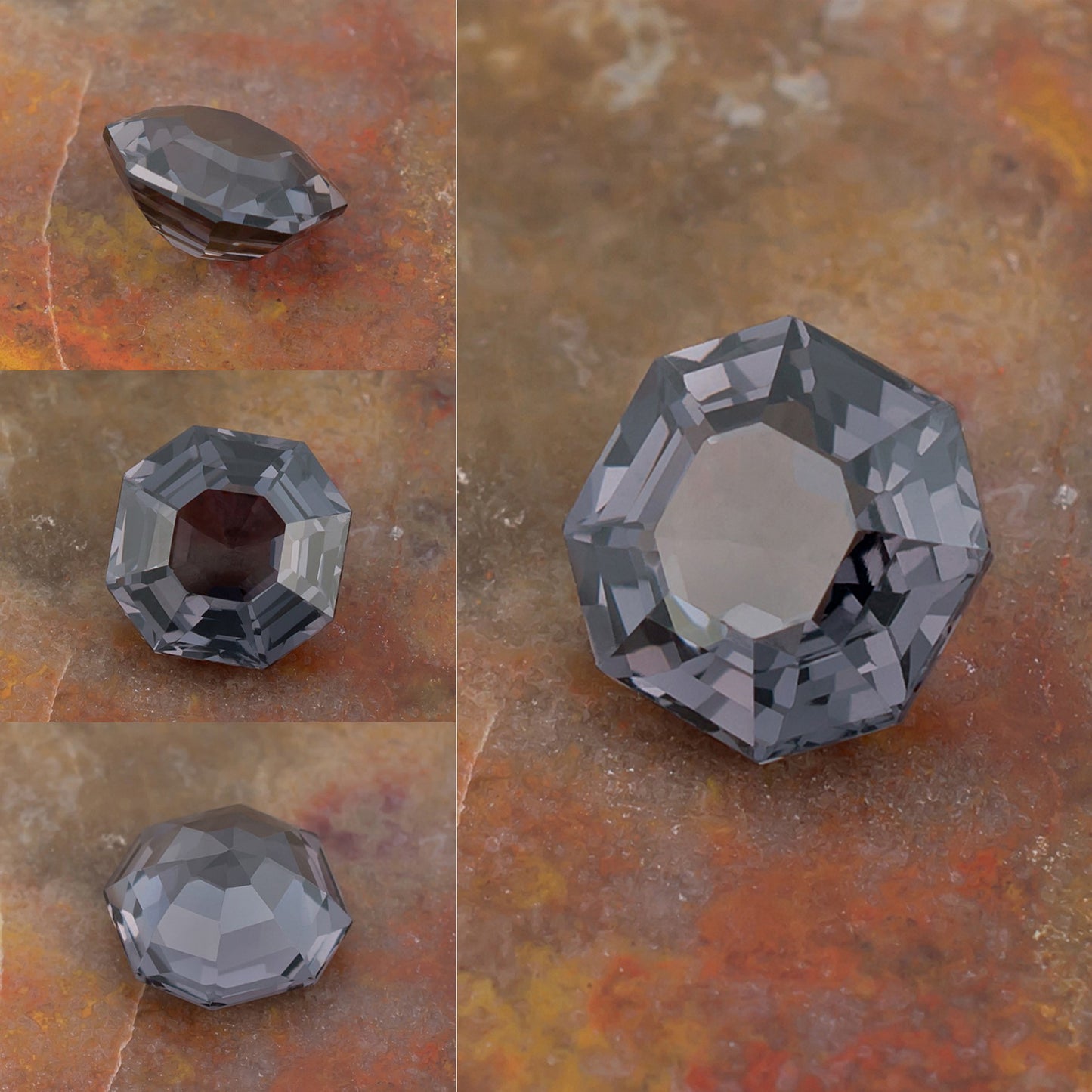 3.20ct Blue Spinel Colored Gemstone Collage 
