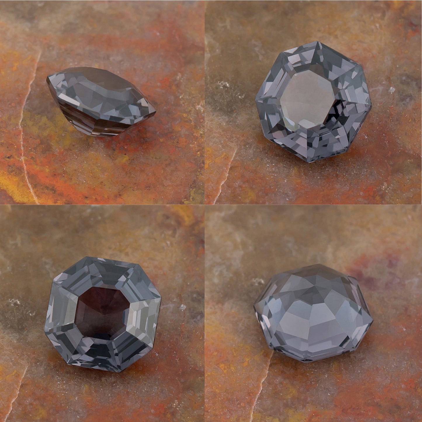 3.20ct Blue Spinel Colored Gemstone Collage 
