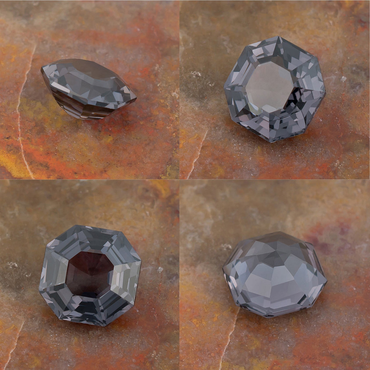 3.20ct Blue Spinel Colored Gemstone Collage 
