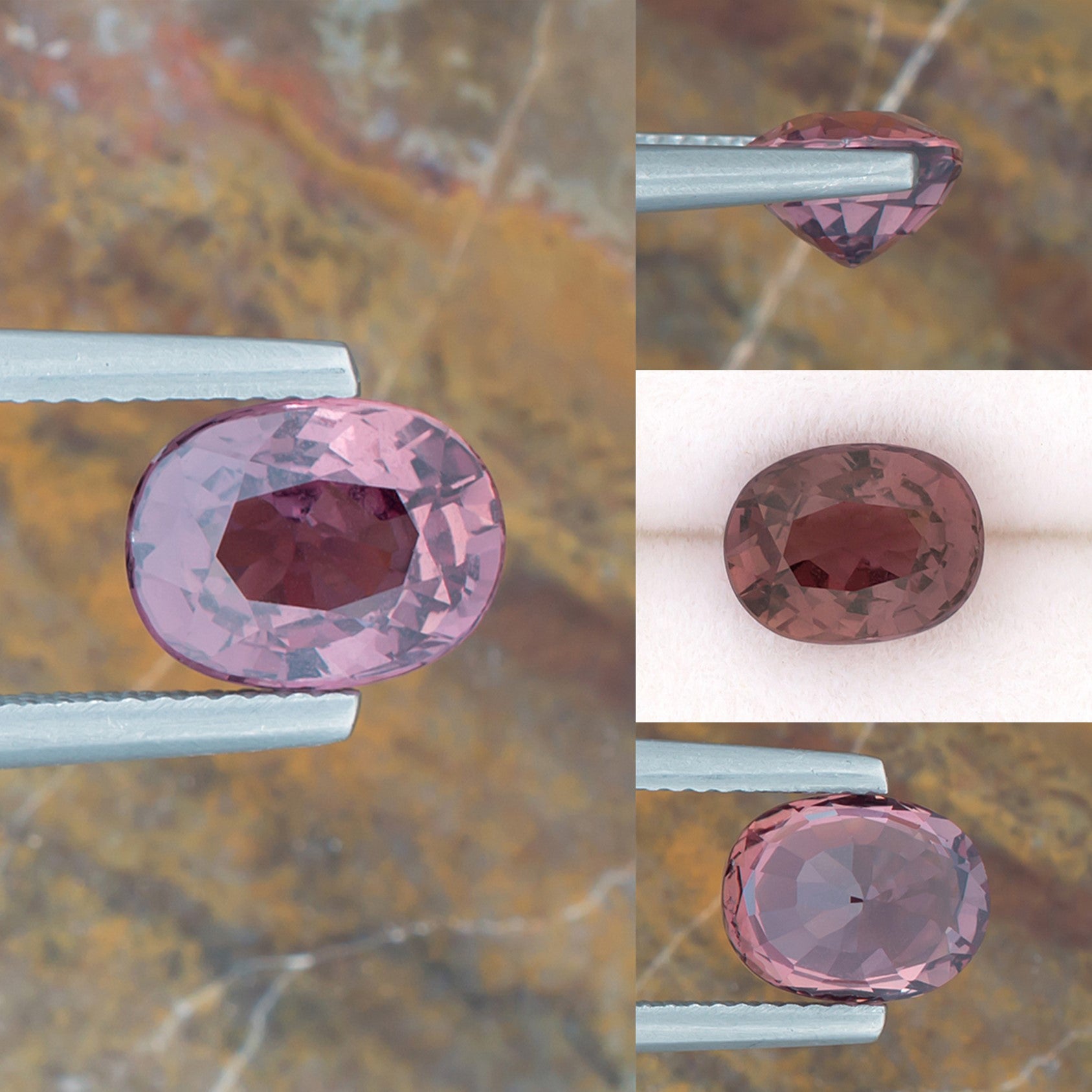 3.25ct Pink Sapphire Colored Gemstone AGL Certificate Collage I