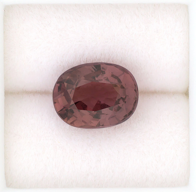 3.25ct Pink Sapphire Colored Gemstone AGL Certificate Top View White Background