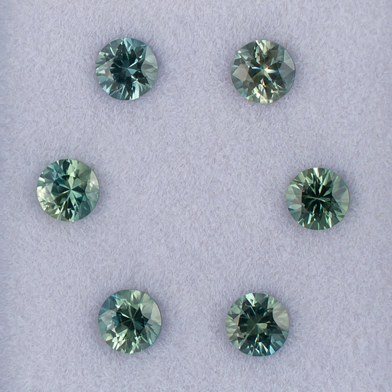 3.30mm Green Sapphire Colored Gemstone Melee Parcel
