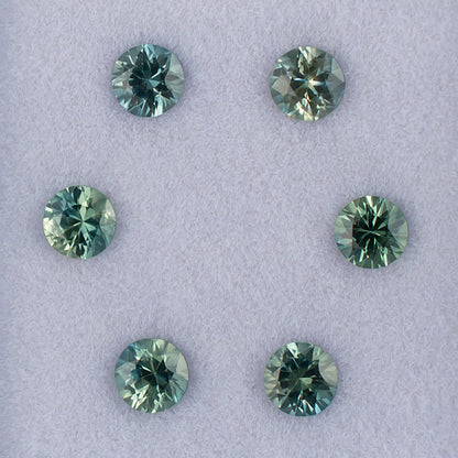 3.30mm Green Sapphire Colored Gemstone Melee Parcel
