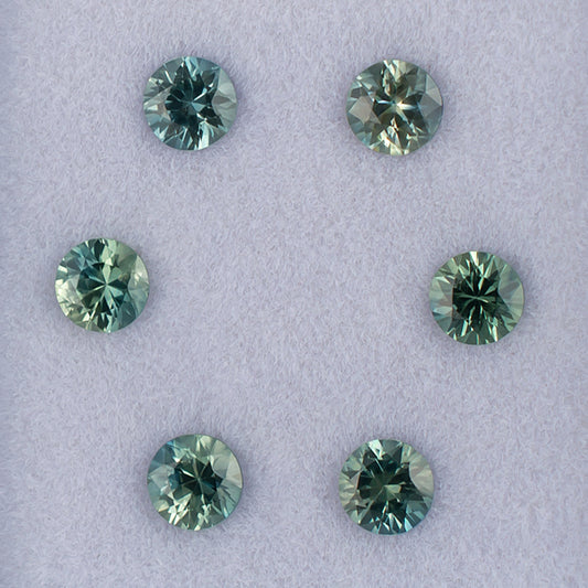 3.30mm Green Sapphire Colored Gemstone Melee Parcel
