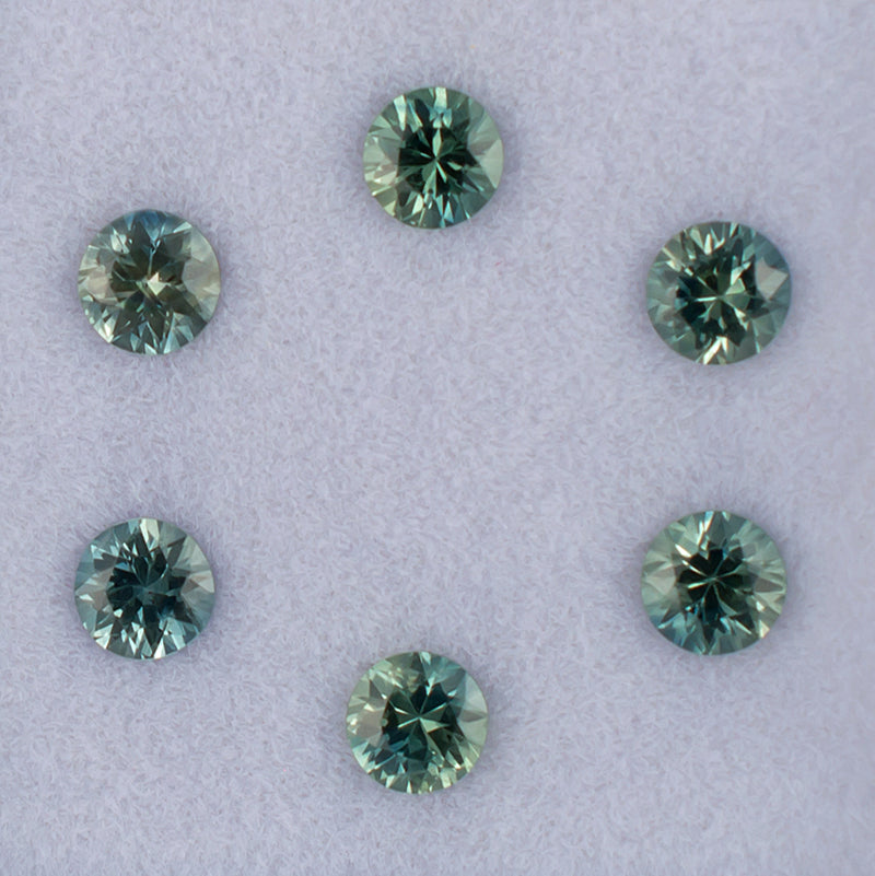 3.30mm Green Sapphire Colored Gemstone Melee Parcel
