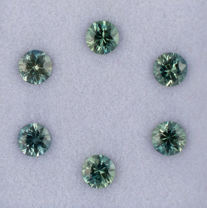 3.30mm Green Sapphire Colored Gemstone Melee Parcel
