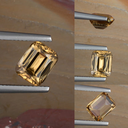 3.38ct Golden Zircon Colored Gemstone Collage 
