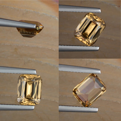 3.38ct Golden Zircon Colored Gemstone Collage 
