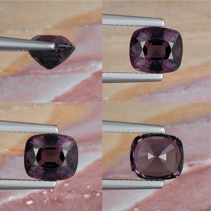 3.41ct Lavender Spinel Colored Gemstone Collage II
