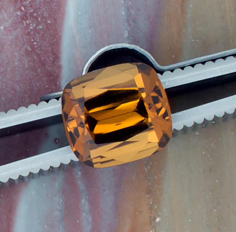 3.53ct Citrine Colored Gemstone Top View Tweezers 