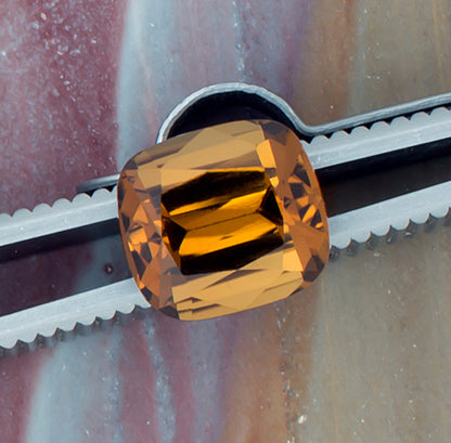 3.53ct Citrine Colored Gemstone Top View Tweezers 