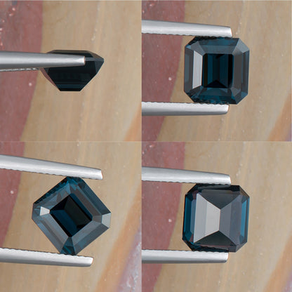 3.55ct Blue Spinel Colored Gemstone Collage II 
