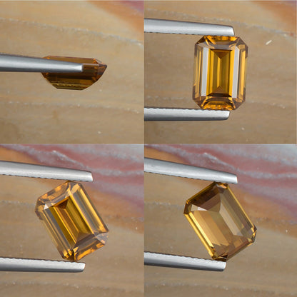 3.73ct Yellow Zircon Colored Gemstone Collage 
