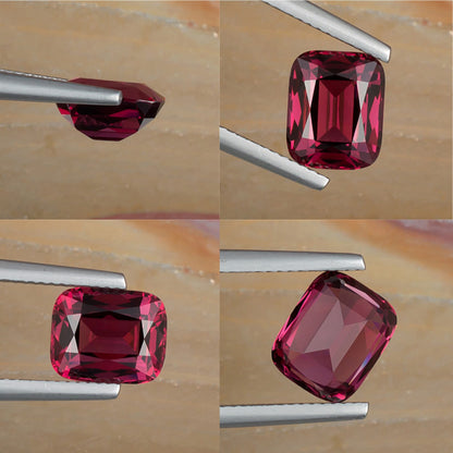 3.94ct Rhodolite Garnet Colored Gemstone Collage
