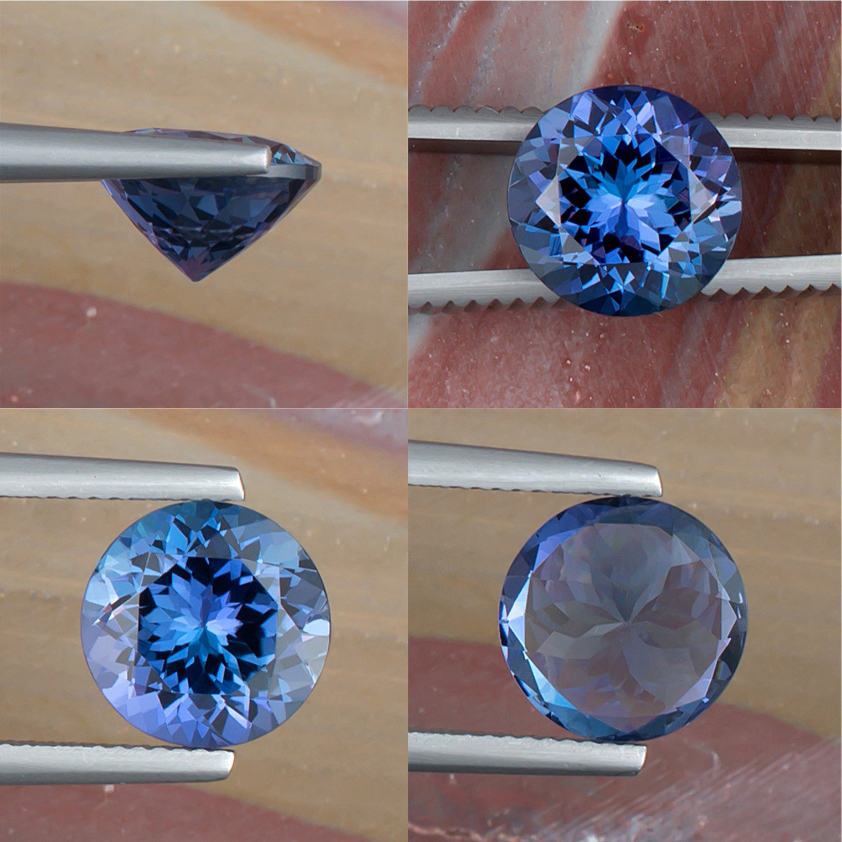 4.42ct Tanzanite Colored Gemstone Collage II 
