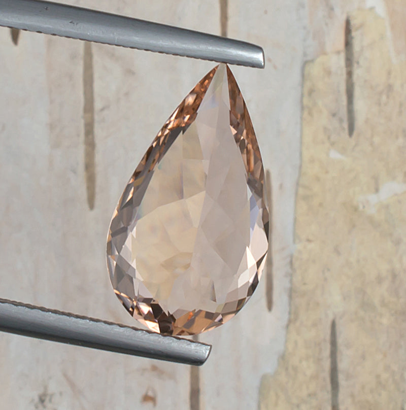 5.00ct Morganite Colored Gemstone Bottom View Natural Background
