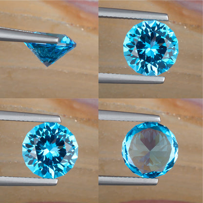 5.13ct Blue Topaz Colored Gemstone Collage II
