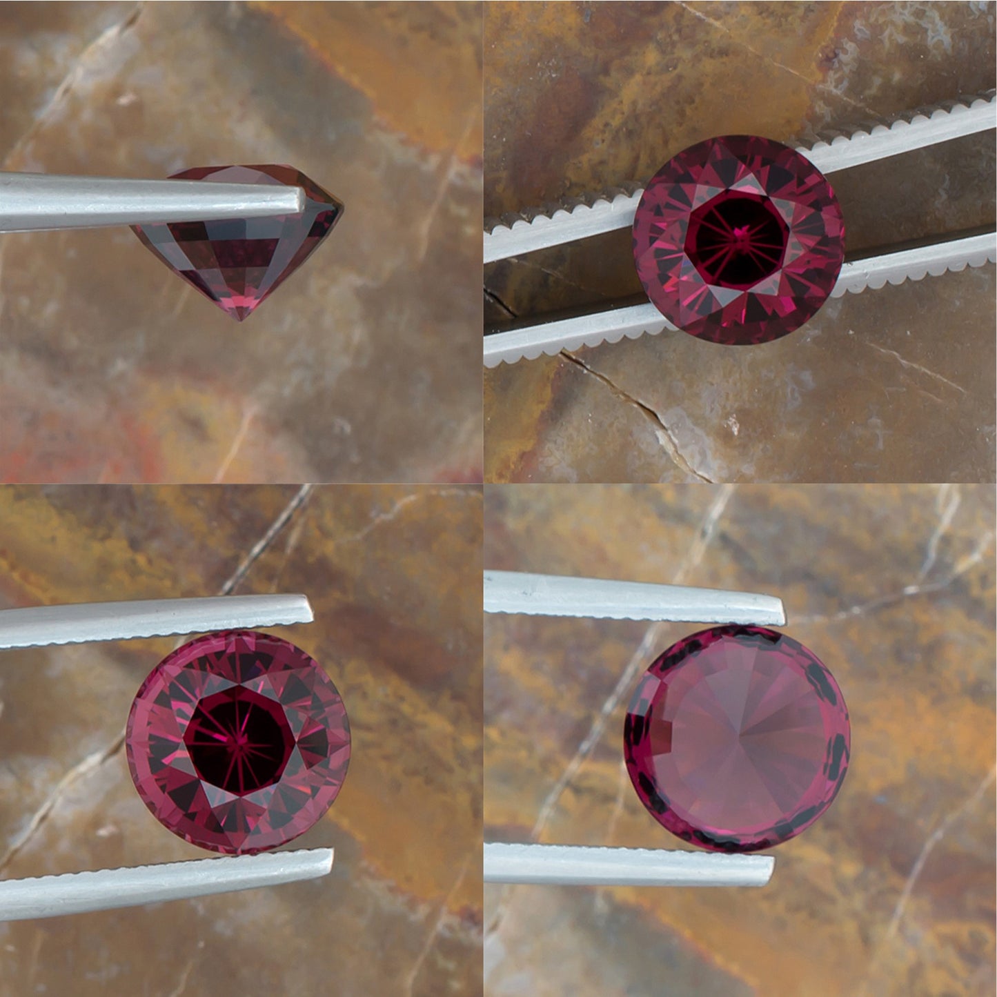 5.28ct Rhodolite Garnet Colored Gemstone Collage II